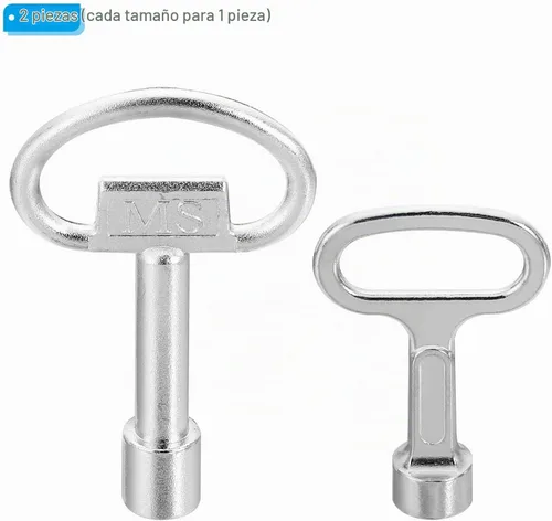 Vista 3 de PATIKIL 0.315 in 0.354 in Triángulo Llave Llave Llave 1 Set/2Pcs Plata