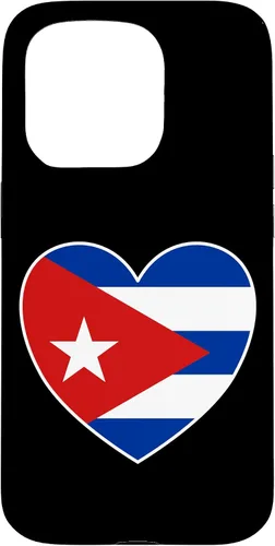 Vista 14 de iPhone 13 Pro Max I Heart Cuba - Divertida funda con bandera cubana
