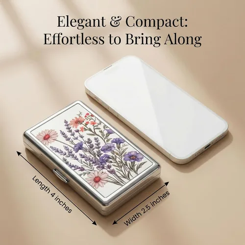 Vista 8 de Vintage Art Deco - Funda versátil para tarjetas y efectivo, cartera delgada de metal para mujeres y hombres, tarjetas de visita de identificación