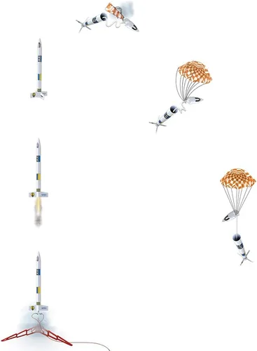 Vista 10 de Estes Kit genérico de construcción de cohetes E2X 2008, kit de modelo de cohete volador personalizable para principiantes a partir de 10 años