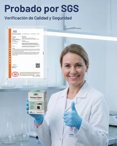 Vista 8 de Comprimidos de detergente para lavadora de botellas 60PCS eficaces
