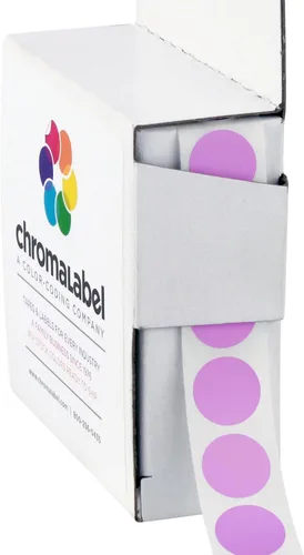 Vista 40 de ChromaLabel Kit de puntos verdes y rojos con código de color permanente de 1/2 pulgada, 2 cajas, 1000/caja