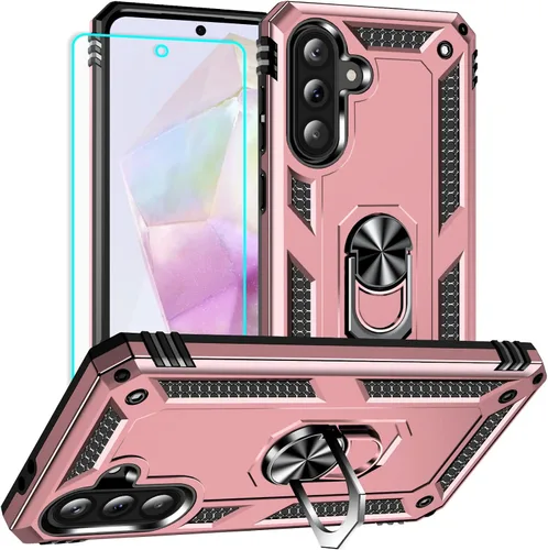 Vista 28 de Yiakeng Funda para Galaxy A32 5G, Samsung A32 5G, fundas protectoras de grado militar con anillo para Samsung Galaxy A32 5G (verde militar)