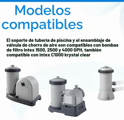 Vista 3 de Kit de válvula de chorro de aire para tubo de piscina para Intex