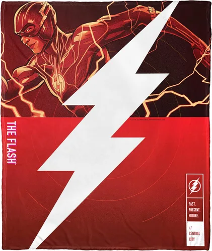 Vista 9 de Northwest DC - The Flash - Manta de seda táctil, 50 x 60 pulgadas, Batman y Flash
