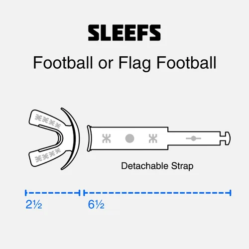 Vista 4 de SLEEFS Protector bucal de fútbol suave 2.0 – Protector bucal juvenil con correa (extraíble) – Protector de labios y dientes – Sin hervir