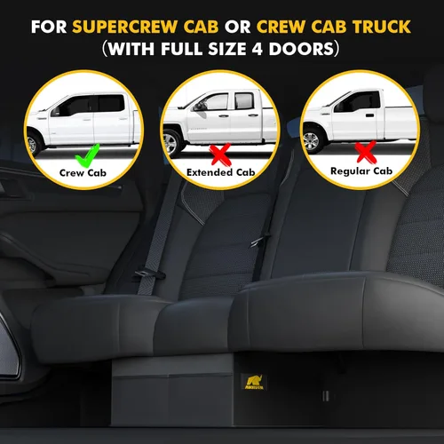Vista 5 de MIKKUPPA Almacenamiento bajo asiento para camioneta - Reemplazo para Ford F150 F250 F350 2015-2024, bolsa organizadora de caja de herramientas