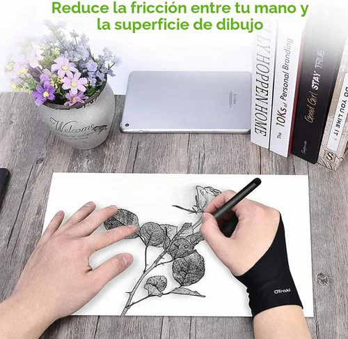 Vista 4 de OTraki 4 Pack Artist Drawing Gloves for Digital Tablet Paper Sketching