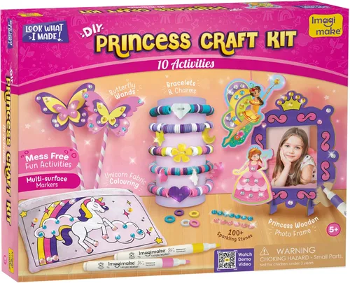 Vista 8 de Kit de manualidades Imagimake - Artes y manualidades para niños de 5 años en adelante - Arcilla de secado al aire, papel para quilling, arte