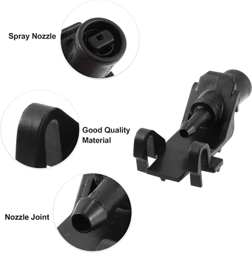 Vista 4 de ACROPIX Boquilla de limpiaparabrisas delantero para Honda Pilot, 2 unidades, color negro