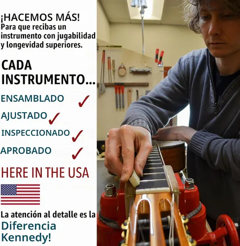 Vista 8 de Antonio Giuliani DN-3 Guitarra acústica de caoba con estuche de transporte y accesorios - Paquete completo de guitarra - Dreadnought