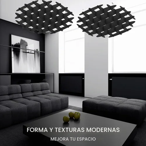 Vista 6 de Acoustic Ceiling Panels Sound Absorbing Panels, Hexagon Black Hexágono negro