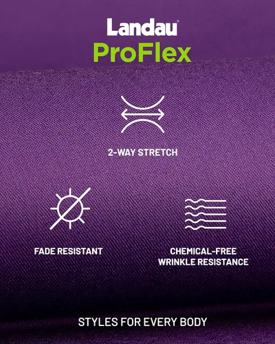Vista 5 de Landau Proflex 4161 - Camiseta médica elástica con 3 bolsillos para mujer, Rojo True