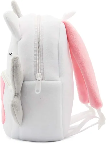 Vista 8 de Ladyzone Mochila para niños pequeños con diseño de animales del zoológico, bonita bolsa de felpa de dibujos animados de 10 pulgadas para niños