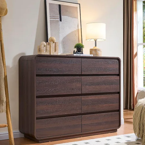 Vista 12 de Standifurno Cómoda de 29.5'' de Ancho para Clóset, Cajones Negros con Diseño Curvo, Cajonera con 5 Cajones, Cajón Vertical con Amplio