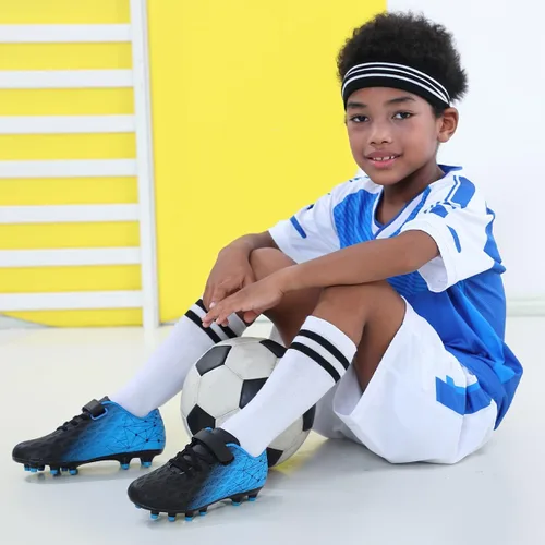 Vista 2 de Brooman - Tenis de fútbol, exteriores y atletismo para niñas o niños, con tacos, firmes sobre el suelo