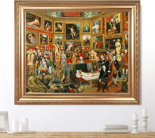 Vista 6 de Anunciación de Leonardo da Vinci Reproducciones de arte clásico, impresiones en lienzo giclée para decoración del hogar, 16 x 30 pulgadas