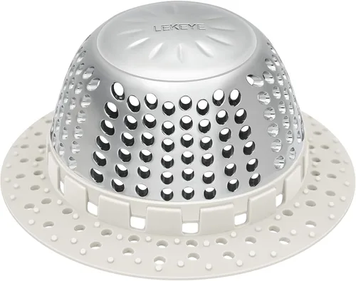 Vista 10 de LEKEYE Captador de pelo para drenaje de ducha/Cubierta de drenaje de bañera/Protector de drenaje para desagües de palanca y normales (Negro)