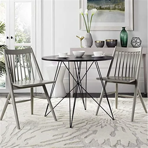 Vista 10 de Safavieh Home Collection Wren - Silla de comedor con eje de 19 pulgadas (2 unidades), color negro