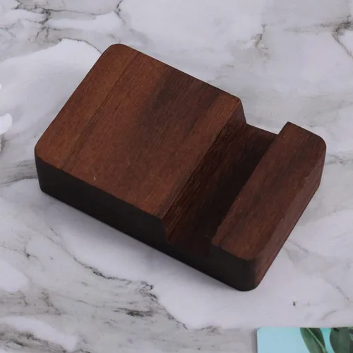 Vista 6 de Mikikit Soporte de madera compacto para teléfono celular, soporte estético para teléfono de escritorio, manos para ver leer