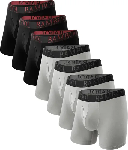 Vista 12 de BAMBOO COOL Calzoncillos tipo bóxer ultra suaves para hombre 01-4 negro (paquete de 4)