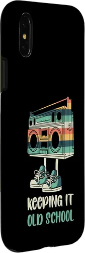 Vista 3 de Keeping It Old School 80s 90s Retro Cassette Radio Case for iPhone X/XS