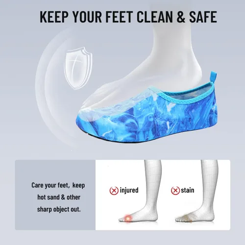 Vista 5 de Zapatos de agua, zapatos descalzos para hombre y mujer, para playa, piscina, secado rápido, para deportes acuáticos, yoga