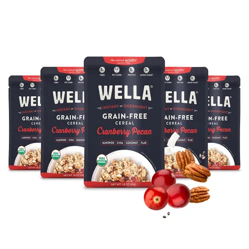 Vista 13 de Wella Cereal de Avena Alternativa, Cereal Caliente para el Desayuno Sin Gluten, Sin Granos Paleo Orgánico Vegano Alto en Proteínas Superalimento a