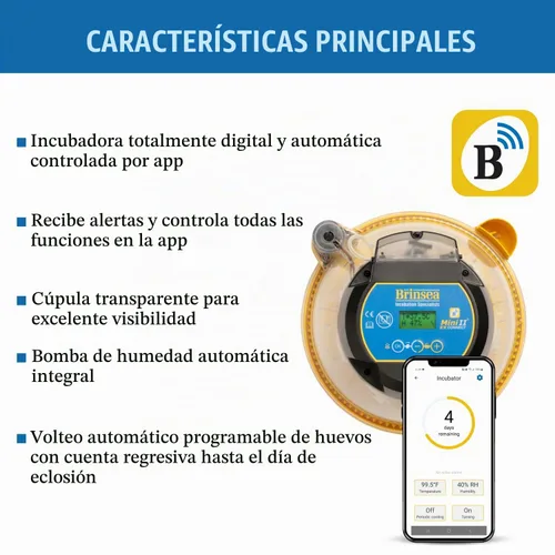 Vista 2 de Brinsea Mini II EX Connect Fully Automatic Smart Egg Incubator with App
