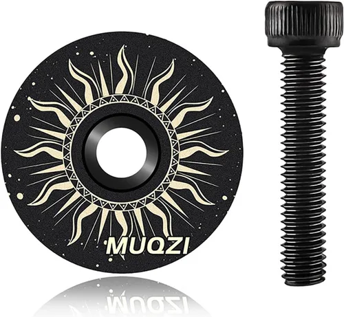 Vista 12 de 1 1/8 pulgadas Auriculares de bicicleta tapa superior cubierta con perno de aluminio MTB Bike Headset cubierta vástago MTB Bike Headset Cover Stem