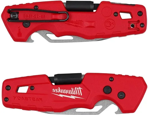 Vista 2 de Milwaukee FASTBACK - Navaja plegable con hoja multifuncional, rojo y negro