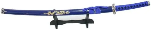 Vista 2 de Lastworld 40" azul japonés samurai espada ninja/soporte hoja de acero al carbono