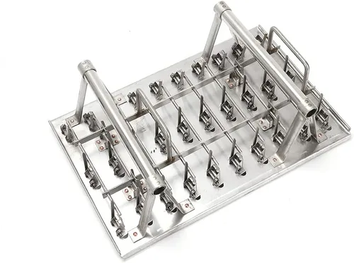 Vista 3 de 20 moldes para paletas, kit de soporte de moldes de paletas de hielo de acero inoxidable comercial GDAE10 con 100 palos de bambú reutilizables