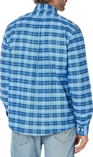 Vista 2 de Brooks Brothers Men's Non-Iron Stretch Oxford Sport Shirt Long Sleeve Check