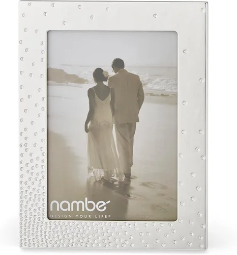 Vista 9 de nambe Dazzle - Marco de fotos de 4 x 6 pulgadas, marco de fotos con vidrio templado, diseño vintage y contemporáneo, exhibición de mesa
