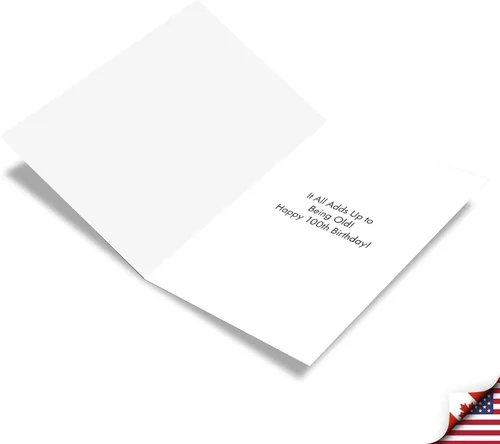 Vista 2 de NobleWorks - Divertida tarjeta de cumpleaños número 100 con sobre - Celebra el hito de las personas mayores de 100 años, tarjeta de felicitación