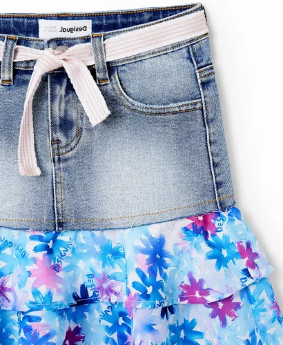Vista 4 de Desigual Girl Denim Skirt Evase
