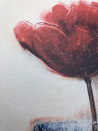 Vista 7 de Wieco Art Arte de pared enmarcado con encanto, impresiones en lienzo de primavera, pinturas al óleo florales abstractas sobre lienzo, arte de pared