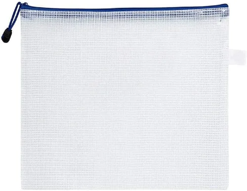 Vista 8 de Carteras de plástico A3 con cierre de cremallera, de malla, para documentos, carpetas de documentos, bolsillos de plástico, con cremallera, para Azul