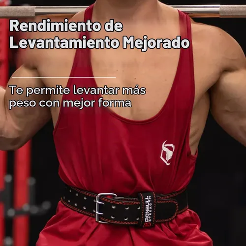 Vista 6 de Cinturón de levantamiento de pesas – Cinturón de cuero acolchado de 6 pulgadas – Soporte de espalda resistente y cómodo para levantamiento de pesas
