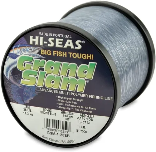 Vista 9 de Sedal de Pesca de Monofilamento HI-SEAS Grand Slam - Fuerte y Resistente a la Abrasión en Transparente, Rosa, Verde, Azul Ahumado, Amarillo Amarillo