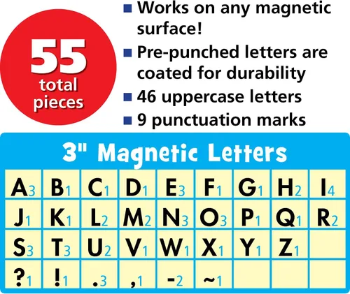 Vista 2 de Teacher Created Resources Marquee Bold Block Letras magnéticas de 3