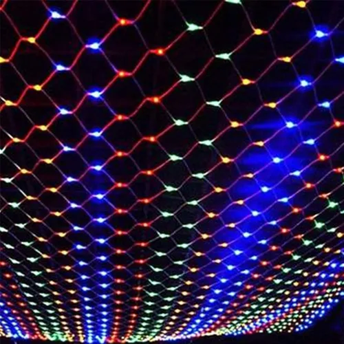 Vista 5 de Dazzle Bright - Red de luces LED para Navidad de 360 luces, 12 pies x 5 pies, luces de cuerda impermeables y conectables con cable transparente y 8