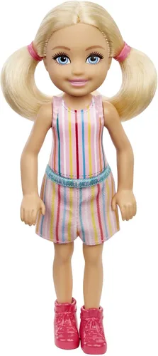 Vista 12 de Muñeca Barbie Extra y accesorios con aspecto brillante, cabello de fantasía rosa y morado y gorro de neón con cachorro mascota Blanco
