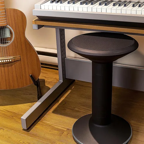 Vista 14 de Storex Taburete de inclinación activa: asiento ergonómico para espacio de oficina flexible y escritorios de pie, altura ajustable de 12 a 24 Negro