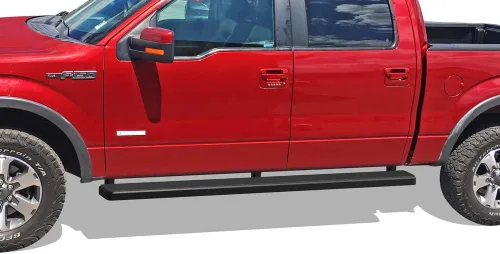 Vista 7 de Estribo iBoard para camioneta pickup Ford 2009 a 2014, F150 con cabina SuperCrew, de 4 puertas., Negro Aluminio negro
