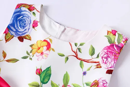 Vista 3 de LLQKJOH Vestido de niña con volantes de encaje para boda, vestidos de dama de honor