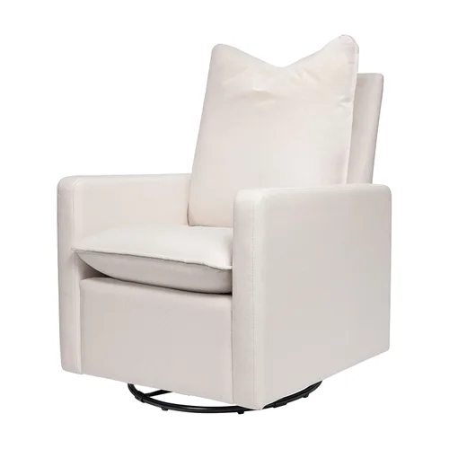 Vista 13 de Babyletto Cali Flange reclinable y planeador giratorio en lazo de peluche almendra, Greenguard Gold y certificado CertiPUR-US GREENGUARD Gold &