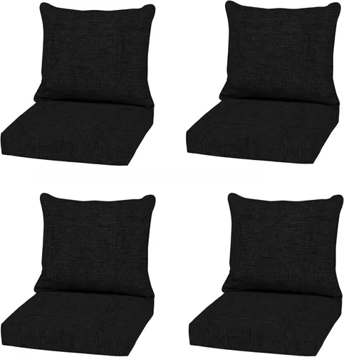 Vista 26 de Arden - Juego de cojines de asiento profundo para exteriores, 22x24, aguamarina