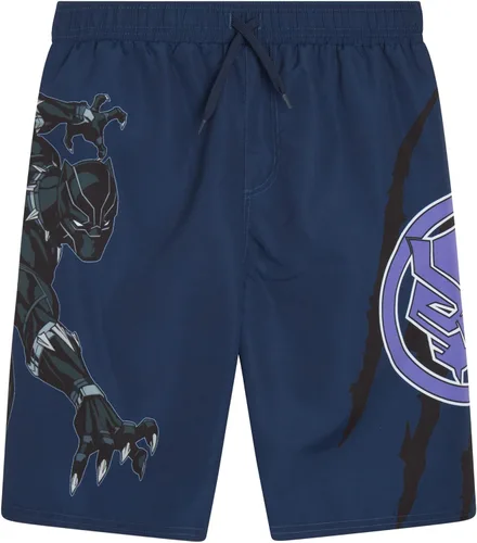 Vista 4 de Marvel Boys Rash Guard Set - UPF 50 Avengers Short Sleeve Boys Swim Shirt and Swim Trunks (Sizes 2T-12)